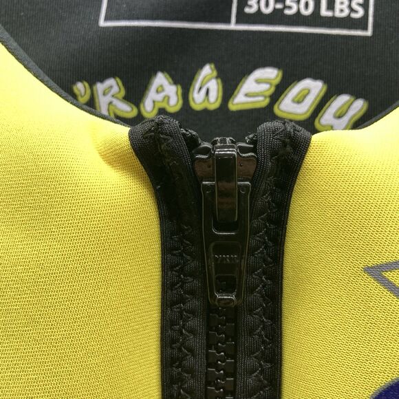 O’Rageous Type III Life Jacket Child 30-50 Lbs Yellow Blue Gray Straps Buckles - Picture 8 of 12